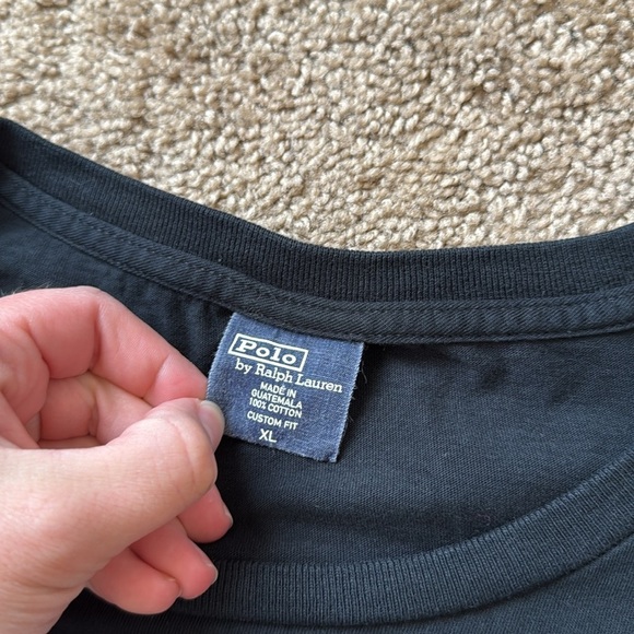 Polo Ralph Lauren Black Long Sleeve Graphic Tee Alaska Mail Dog Team Logo Print - Picture 4 of 8